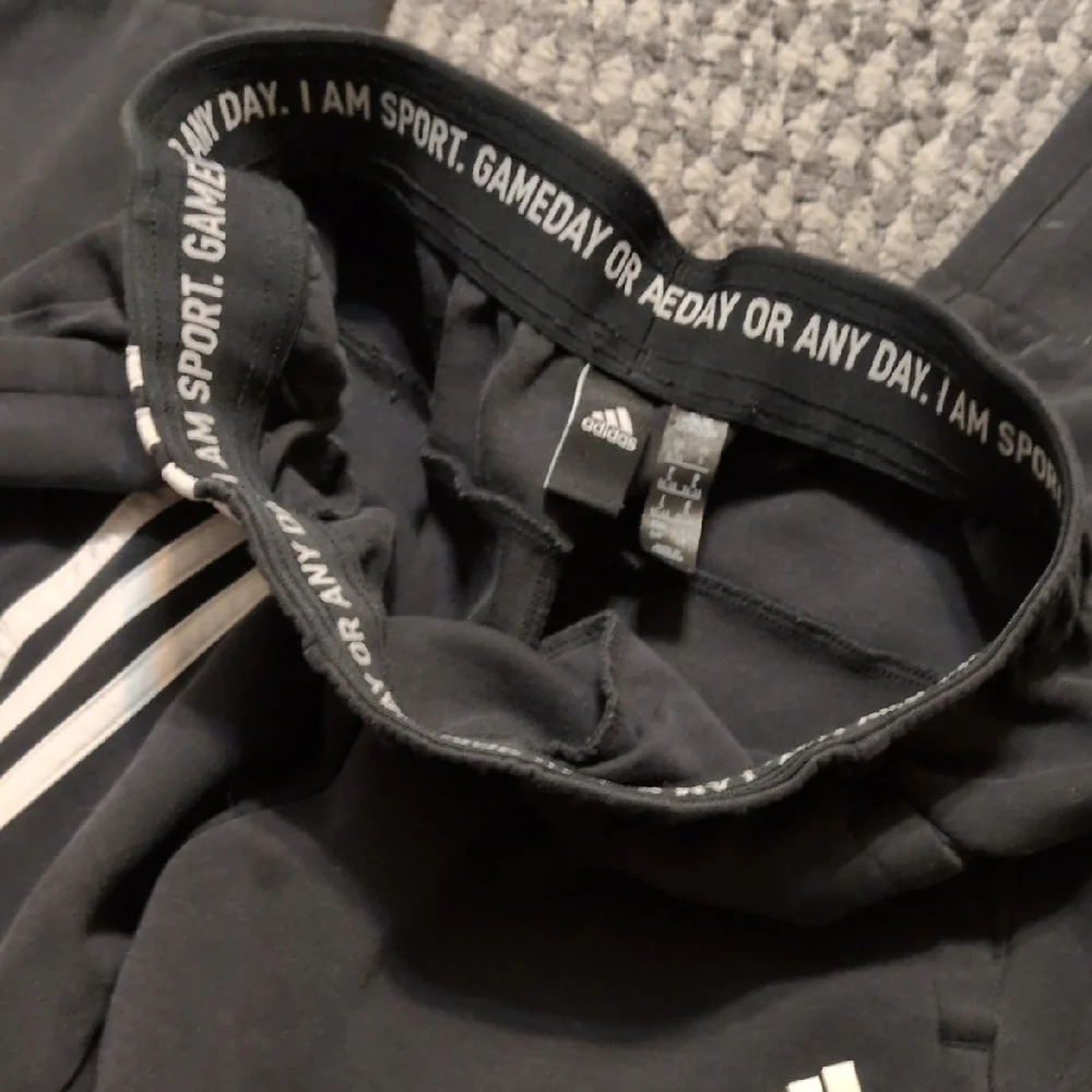 Adidas Black Joggers with White Stripes - Picture 9 of 9